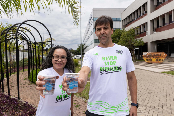 The Hardest Run: 48 mil copos de água da Sanepar vão hidratar 16,2 mil corredores