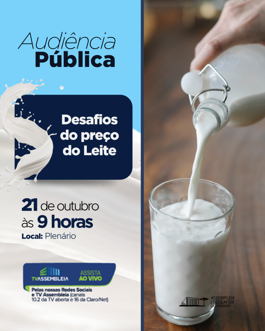 Assembleia Legislativa do Paraná | ALEP | Notícias > Assembleia Legislativa promove audiência para debater a crise e o preço do leite no Paraná