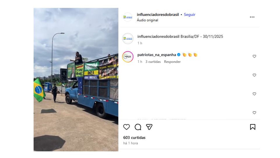 Manifestação em Brasília pede liberdade a Bolsonaro e aprovação da anistia