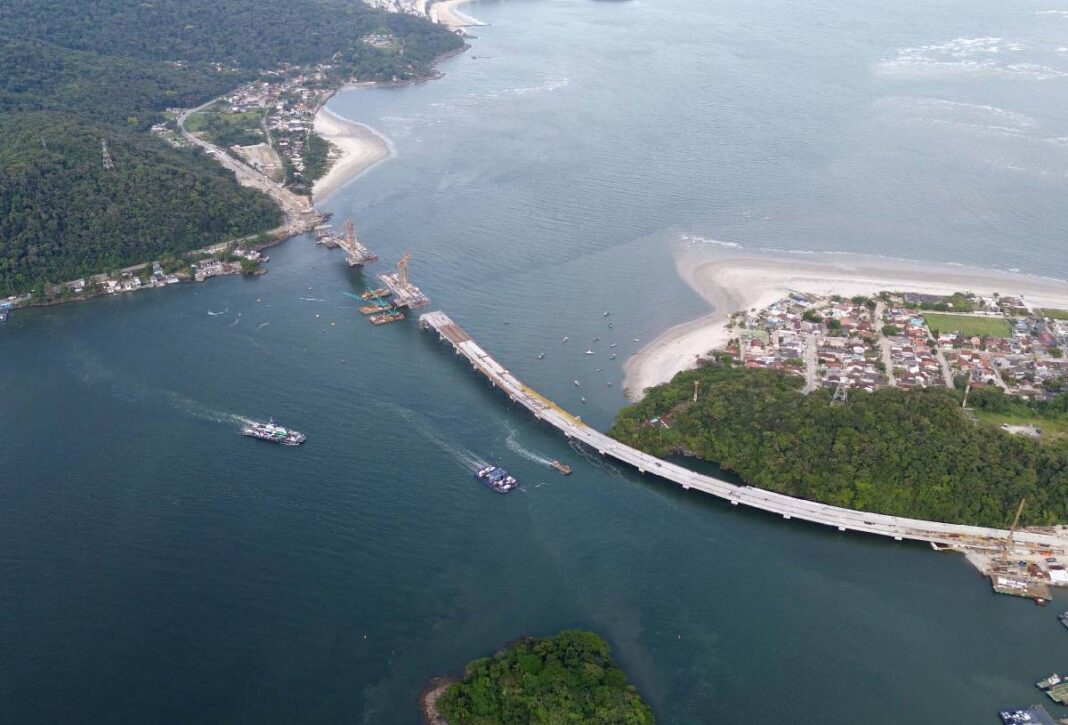 Obras da Ponte de Guaratuba atingem 80% de execução: vídeo