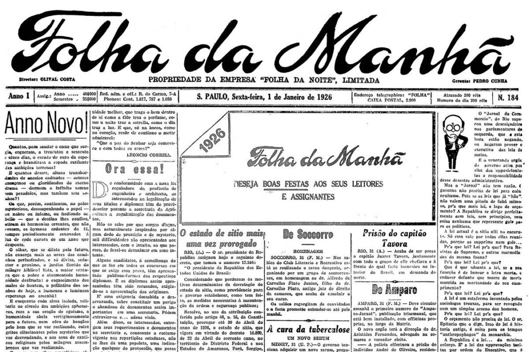 1926: Arthur Bernardes prorroga estado de sítio no último dia de 1925 – 31/12/2025 – Banco de Dados