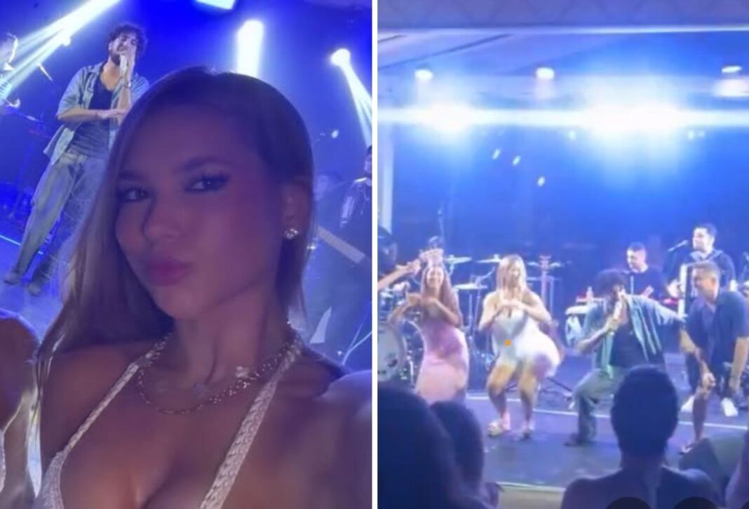 Luciano Huck faz ‘passinho’ de Virginia Fonseca ao dançar com a influenciadora e a filha Eva