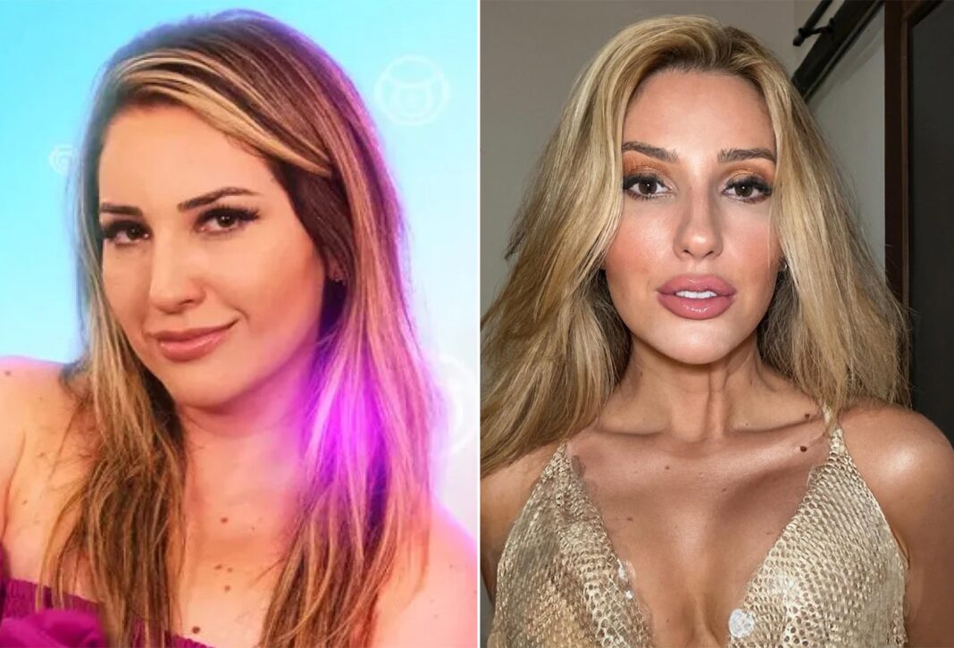 Amanda Meirelles, do BBB 23, arrasa de vestido dourado decotado e web pira