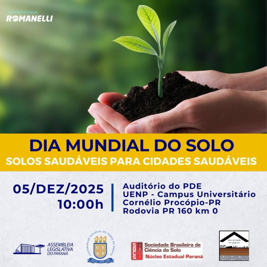 Assembleia Legislativa do Paraná | ALEP | Notícias > Deputado Luiz Claudio Romanelli (PSD) destaca importância da conservação do solo em audiência pública na UENP