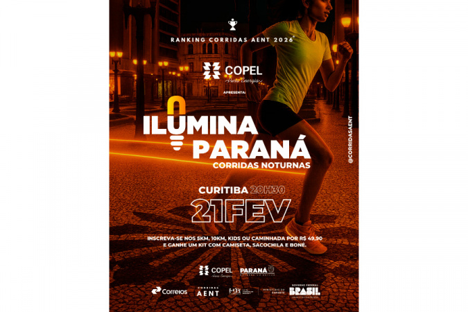 Inscrições para a corrida noturna Ilumina Paraná em Curitiba estão abertas