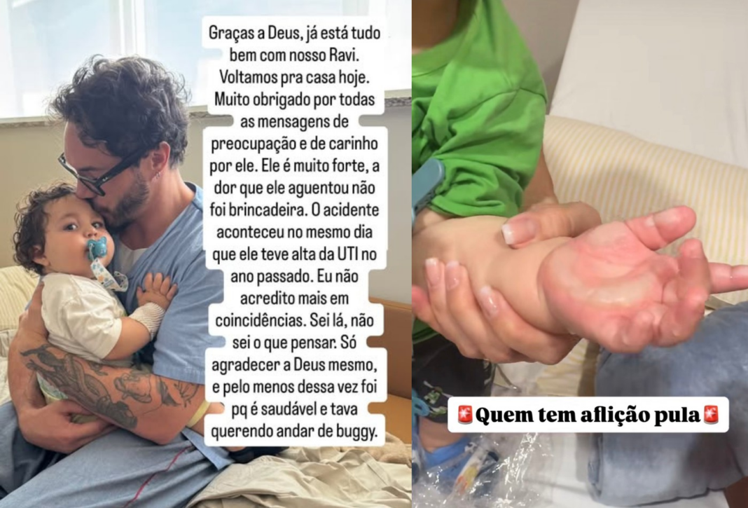 Eliezer atualiza quadro de saúde de Ravi após acidente doméstico: ‘Ele é muito forte’