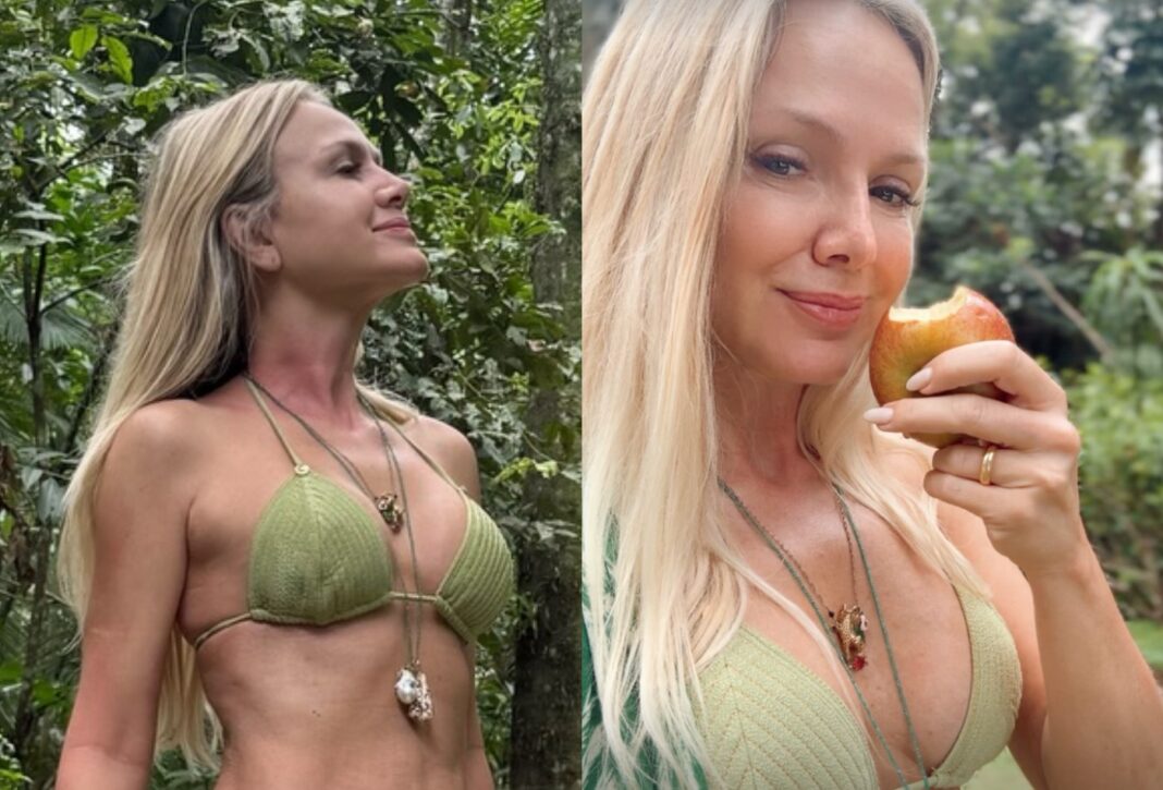 Eliana exibe abdômen trincado em férias na natureza