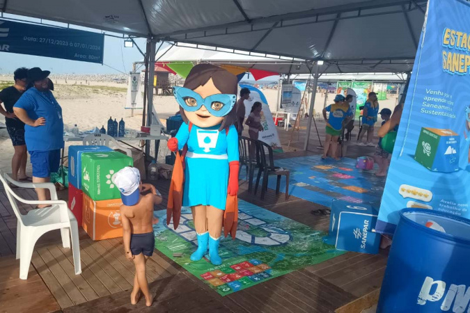 Sanepar leva educação ambiental para todas as idades durante a temporada