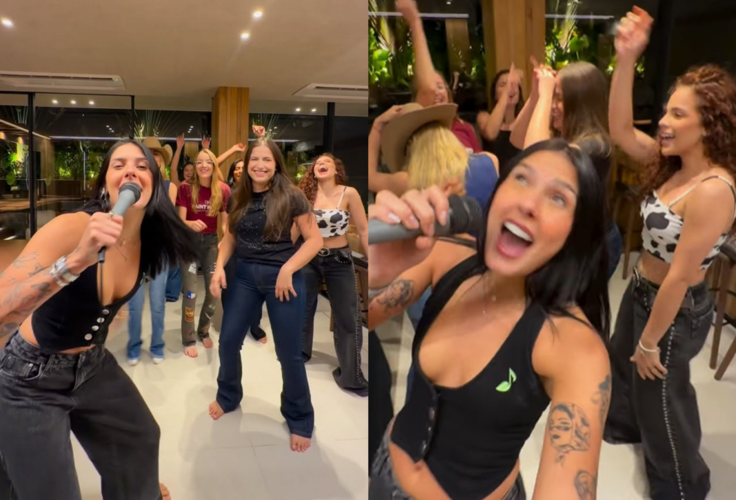 Ana Castela reúne amigas em casa após término com Zé Felipe