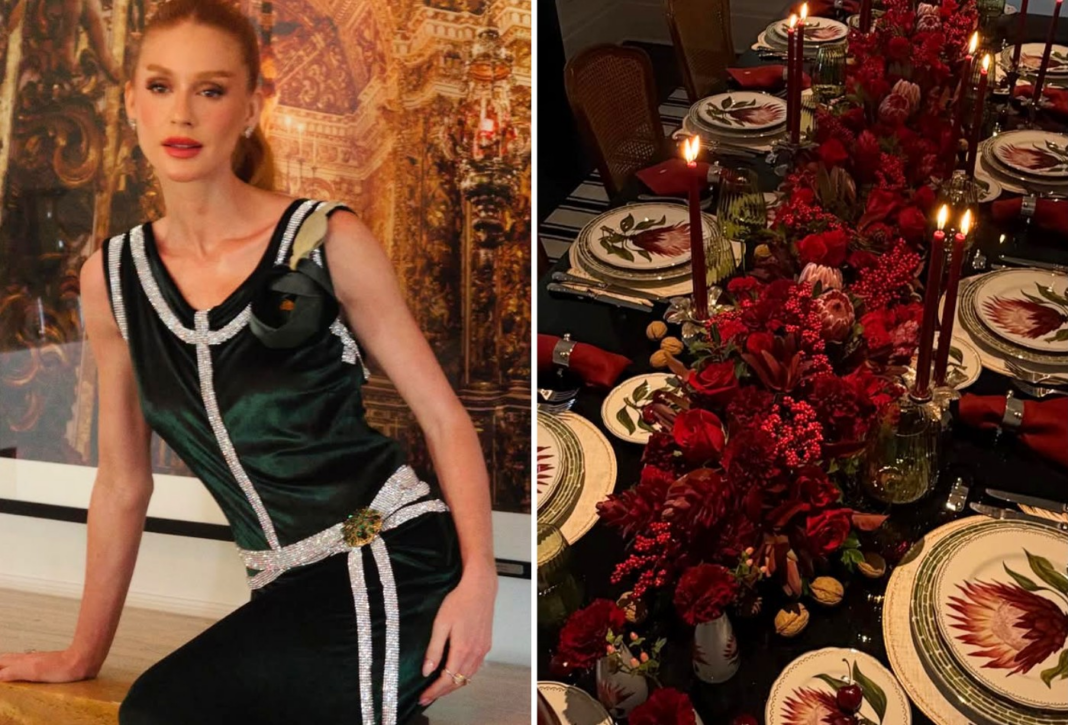 Marina Ruy Barbosa promove jantar de gala para celebrar Natal com a família
