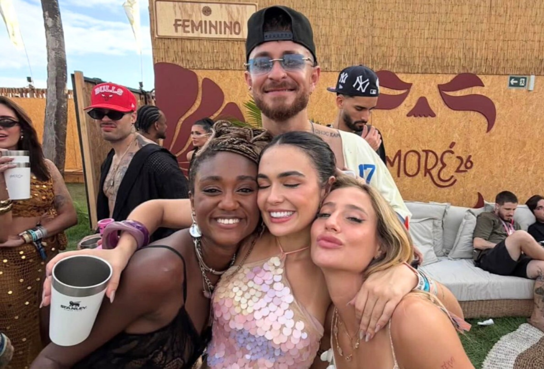 Fred Bruno reencontra a ex-namorada Larissa Santos em encontro de ex-BBBs em Pernambuco