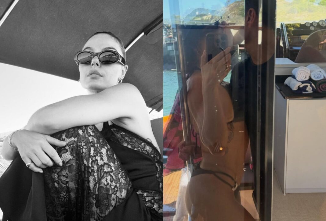 Isis Valverde abre álbum de viagem de fim de ano com Marcus Buaiz e os filhos no Espírito Santo