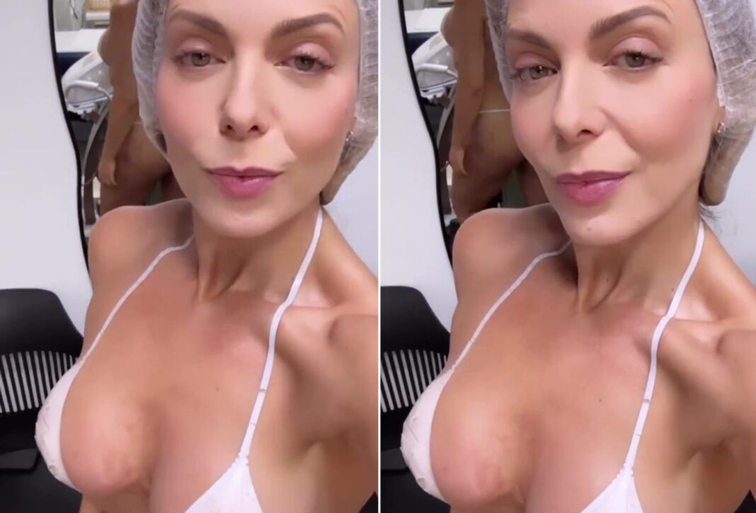 Sheila Mello atualiza bronzeado com biquíni de fita branco; assista