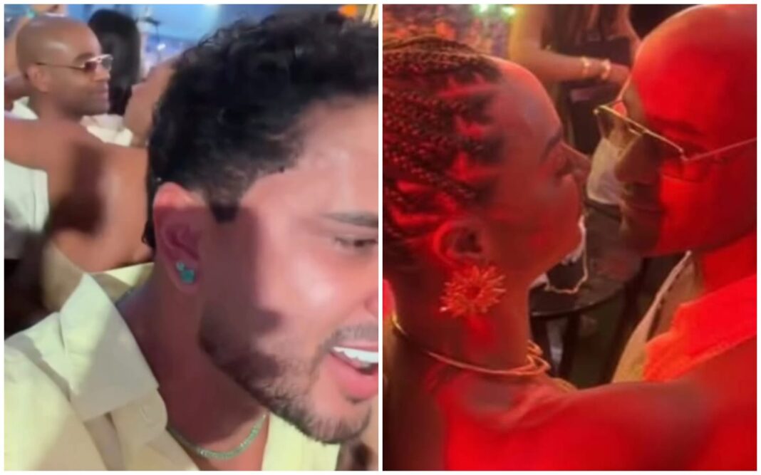 Aline Patriarca e Cezar Black aparecem em clima de romance em fundo de vídeo de Lucas Guimarães