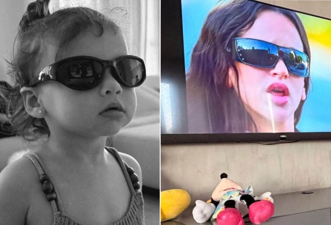 De óculos escuros, Helena, filha de Neymar, dança canção de Rosalía; vídeo