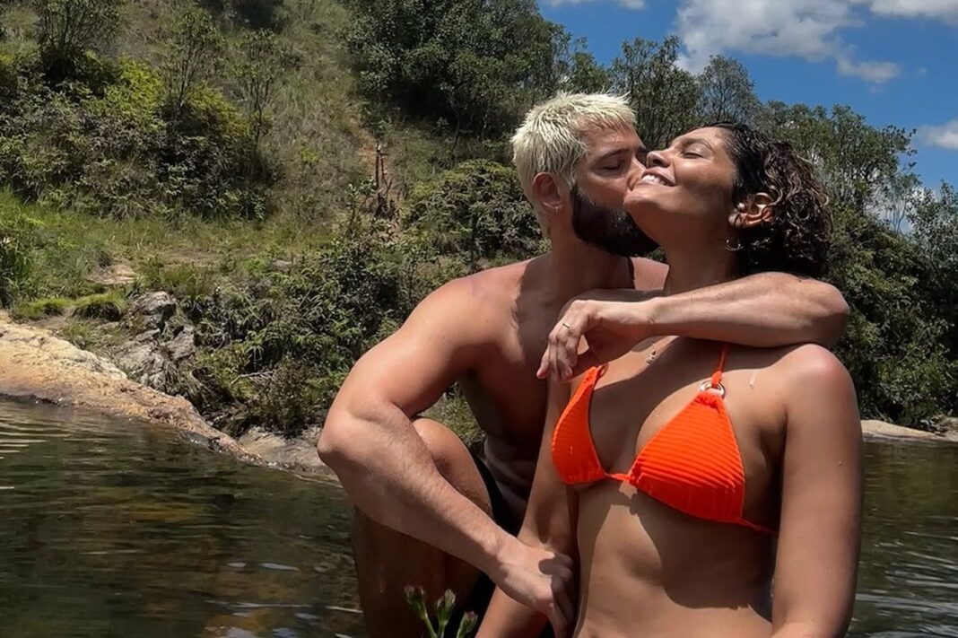 Barbara Reis curte cachoeira e ganha ‘chega mais’ do marido; fotos