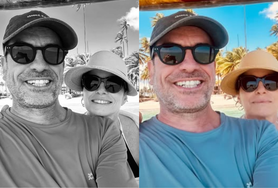 Debora Bloch faz rara aparição com marido português e web reage: 'Férias mais que merecidas'; veja