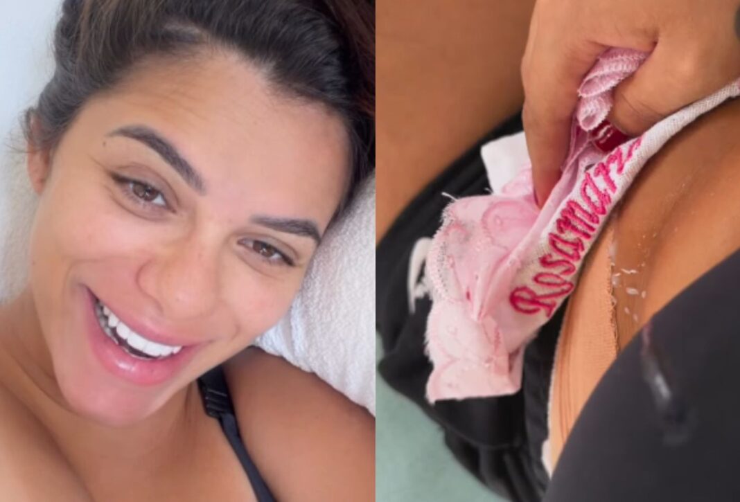 Key Alves surpreende ao mostrar que está produzindo muito leite após nascimento da filha: ‘Fica pingando’