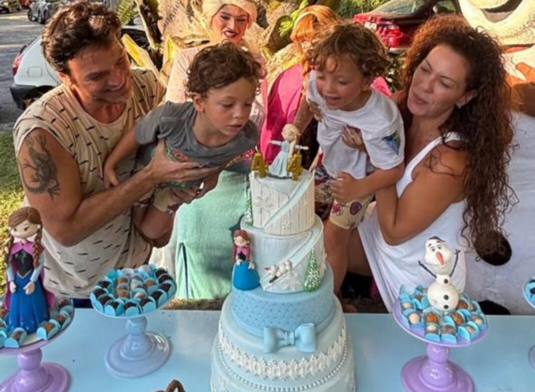 Fabiula Nascimento e Emilio Dantas celebram aniversário dos gêmeos