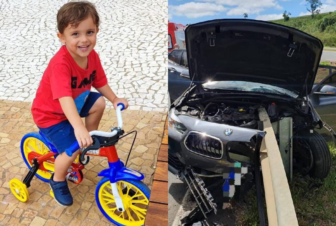 Criança que morreu após guard rail atravessar BMW é identificada