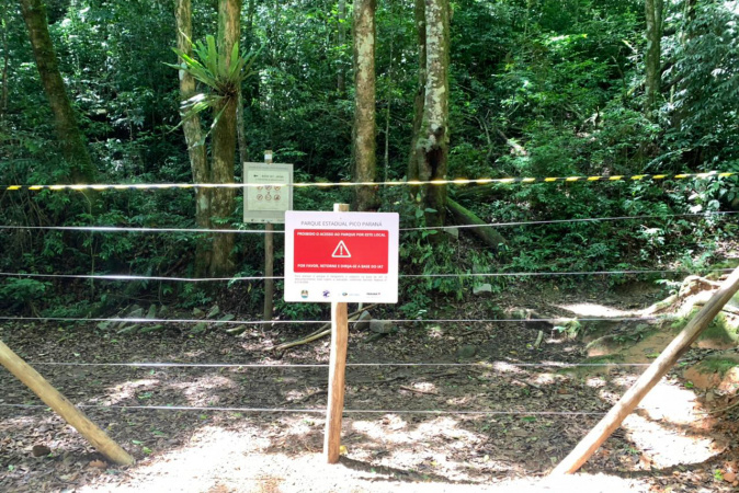 IAT fecha dois acessos irregulares no Pico Paraná para reforçar a segurança