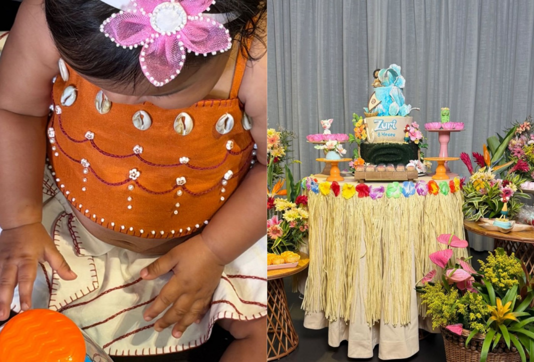 Ludmilla e Brunna Gonçalves comemoram 8 meses da filha, Zuri, com festa tema ‘Moana’; veja detalhes
