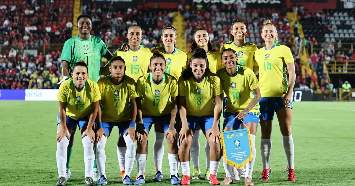 Futebol feminino: Brasil goleia Costa Rica em amistoso