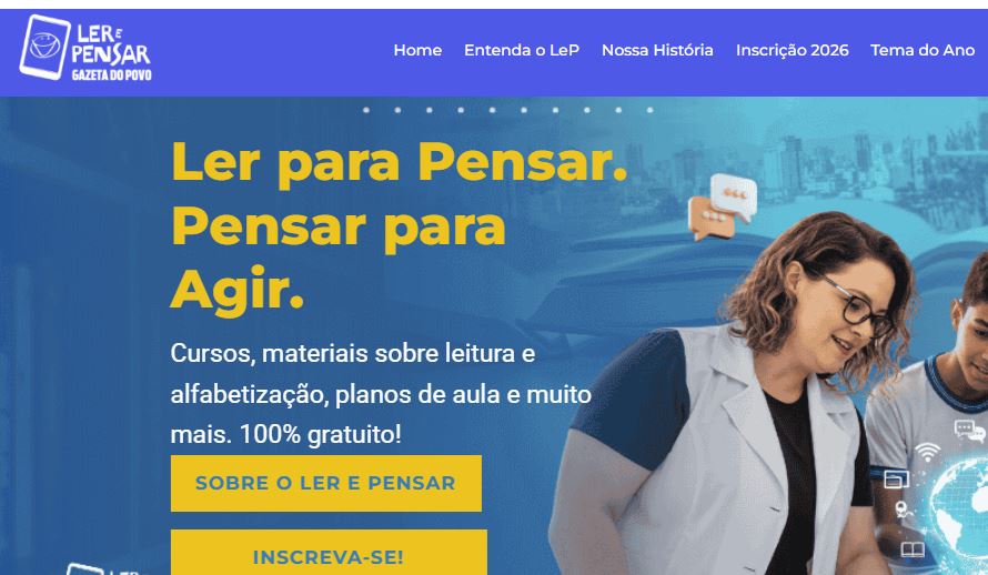 Venha para o Ler e Pensar 2026!