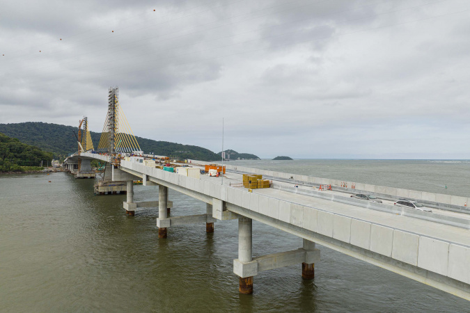 Falta pouco: Estado divulga novas imagens da construção da Ponte de Guaratuba